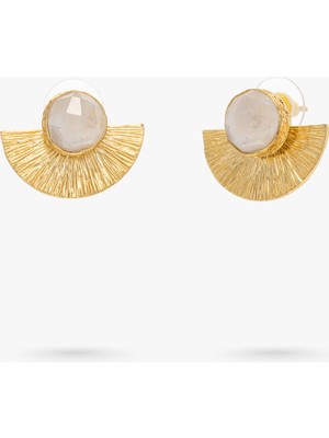 Lunaco Atelier Kuvars Taşlı Küpe