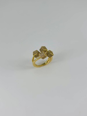 Küçük Hazine 14 K Gold Kaplama Zirkon Taşlı Yüzük