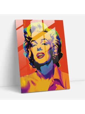 Popcas Andy Warhol Temalı Marilyn Monroe Cam Tablo