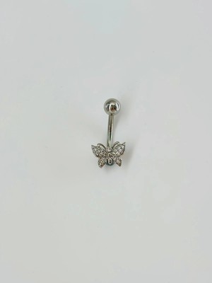 Küçük Hazine Kelebek Detaylı Göbek Piercing