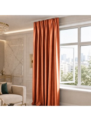 Mebelport Curtain Blackout Karartma 1/2 Amerikan Pileli Fon Perde