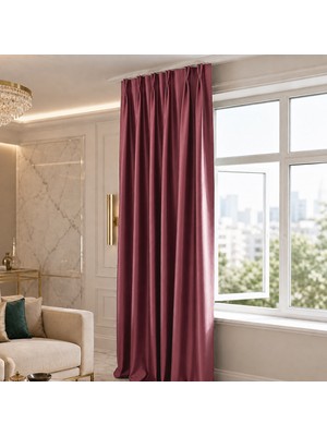 Mebelport Curtain Blackout Karartma 1/2 Amerikan Pileli Fon Perde