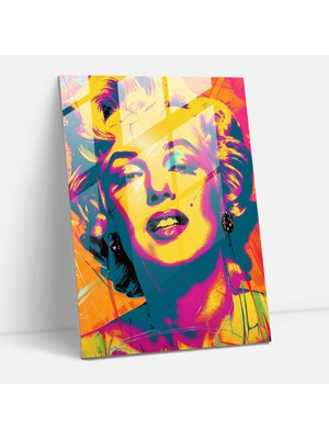 Popcas Marilyn Monroe Temalı Temperli Cam Tablo