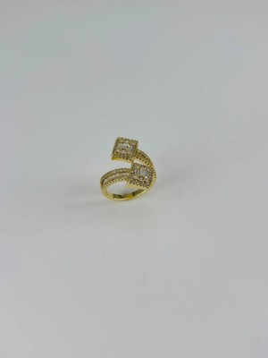 Küçük Hazine 14 K Gold Kaplama Zirkon Taşlı Yüzük