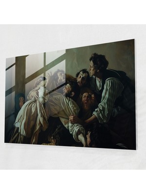 Popcas Modern Tarzda Temperli Cam Tablo Sanatı - Caravaggio Esintisi