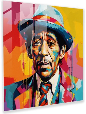 Popcas Pop Sanat Temalı Modern Sanat Portresi Temperli Cam Tablo