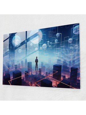 Popcas Blockchain Tasarımlı Cam Tablo