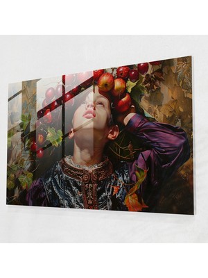 Popcas Caravaggio Tarzı Canlı Renkler ile Temperli Cam Tablo