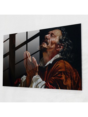 Popcas Modern Sanat Temalı Temperli Cam Tablo - Caravaggio Tarzı