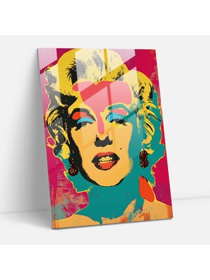 Popcas Modern Sanat Temalı Ünlü Cam Tablo - Andy Warhol Tasarımı
