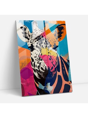 Popcas Oyunbaz Hayvan Temalı Modern Sanat Temperli Cam Tablo