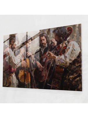 Popcas Caravaggio Temalı Dekoratif Cam Tablo