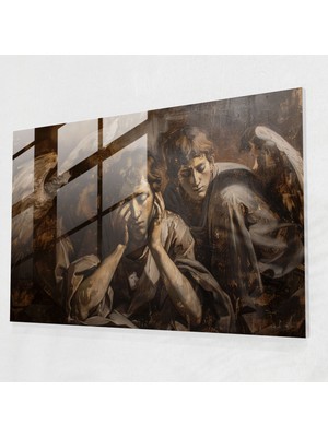 Popcas Caravaggio Temalı Dekoratif Cam Tablo