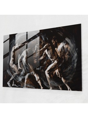 Popcas Modern Sanat Temalı Cam Tablo - Caravaggio Tarzı