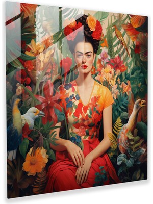 Popcas Empresyonist Frida Kahlo Temalı Cam Tablo