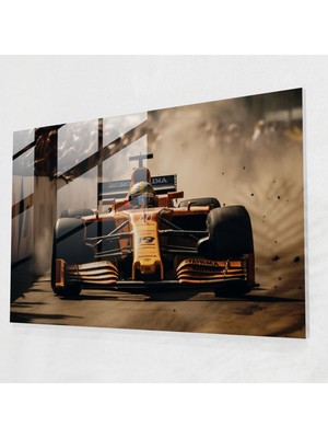 Popcas Formula 1 Temalı Yakın Çekim Cam Duvar Tablosu - Tezahürat Yapan Kalabalık Görseli