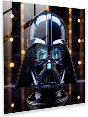 Popcas Darth Vader Temalı Gerçekçi Temperli Cam Tablo