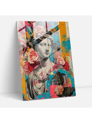 Popcas Pop Art ve Klasik Temalı Temperli Cam Tablo - Modern ile Klasik Unsurların Buluşması