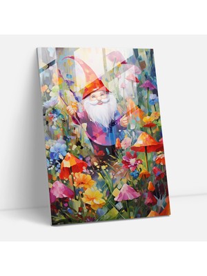 Popcas Modern Sanat Temalı Cam Tablo - Cüce Bahçe