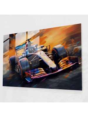 Popcas Formula 1 Temalı Dekoratif Cam Tablo