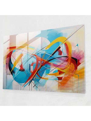 Popcas Modern Sanat Tasarımlı Cam Tablo