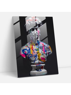 Popcas Modern Sanat Dokunuşu ile Klasikizm Temalı Temperli Cam Tablo