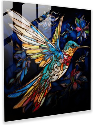 Popcas Modern Sanat Temalı Güvercin Dekoratif Cam Tablo