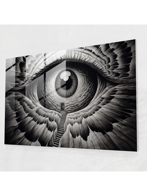 Popcas Hipnotik Spiral Temalı Cam Duvar Tablosu
