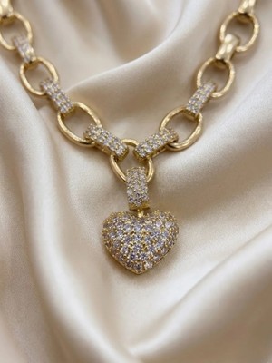 Zarene Silver Xuping Kalpli Bileklik 14K Gold