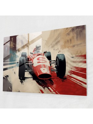 Popcas Nostaljik Formula 1 Temalı Cam Tablo
