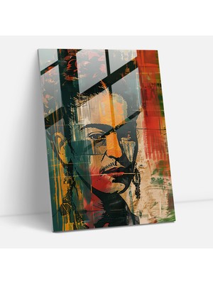 Popcas Frida Kahlo Temalı Dekoratif Cam Tablo - Duvar Için Sanat Seçeneği