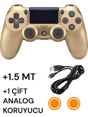 Crk Tech Playstation 4 Dualshock Yeni Nesil V2 Gamepad + 1.5 mt Şarj Kablo + 1 Çift Analog Başlığı