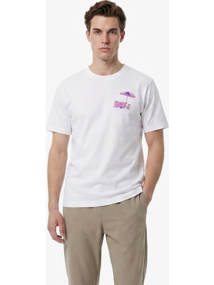 New Balance Pop Stand Erkek Beyaz T-Shirt.wt