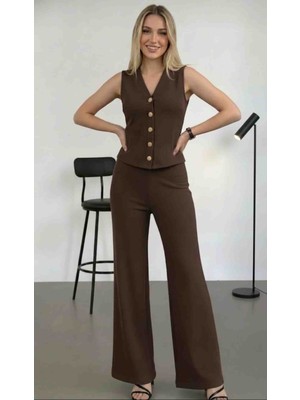 Kiko Collective Kahve Dügmeli Takım