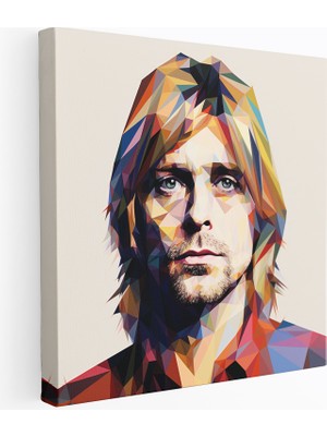 Popcas Geometrik Desenler ile Modern Kurt Cobain Cam Tablo