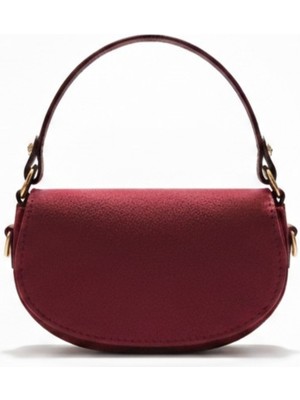 Vellamour Lunessa Bordo Omuz Çantası – Gold Detaylı Yarım Ay Model