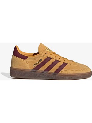 Adidas Handball Spezial Unisex Spor Ayakkabı Sarı Süet Düşük Profilli Kauçuk Tabanlı