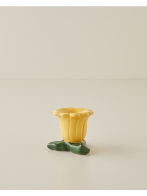 English Home Polte Seramik Dekoratif Obje 6 cm Sarı-Yeşil