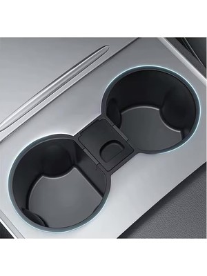 Cekar Store Tesla Li Parts Tesla Model Y ve Model 3 Bardaklık ve Çıkarılabilir Mini Çöp Kutusu