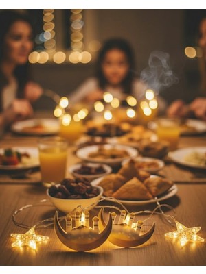 İlk El Grup 3 Metre Ramazan LED Saçak Işık Ev Içi Dekoratif Aydınlatma