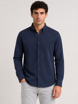 Classics Men Plus Barkod Uzun Kol Slim Fit Erkek Gömlek - 7579