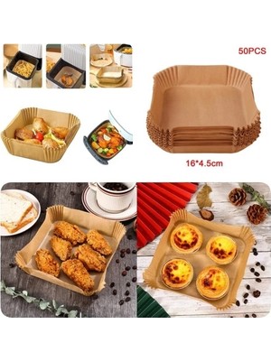 İlk El Grup Büyük Boy Air Fryer Fritöz Pişirme Kağıdı 50 Adet