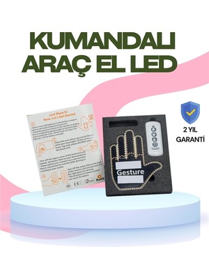 İlk El Grup Yüksek Görünürlüklü Otomobil Jest Işığı – 3 Modlu LED Arka Cam Aksesuarı, Pratik ve Eğ