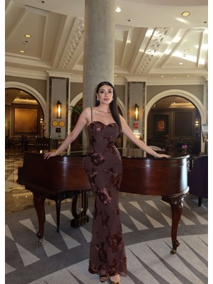 Esra Helvacı Eh Collection Çiçek Işlemeli Tül Davet Elbise