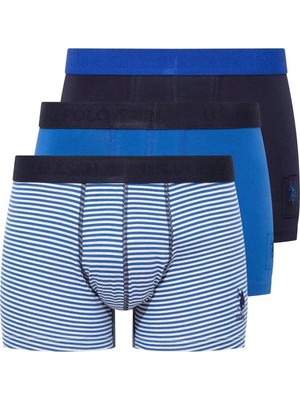 U.s. Polo Assn. Erkek Saks-Lacivert-Baskılı 3 Lü Kutulu Boxer - Çoklu Renk - ILC2.80C50E4G