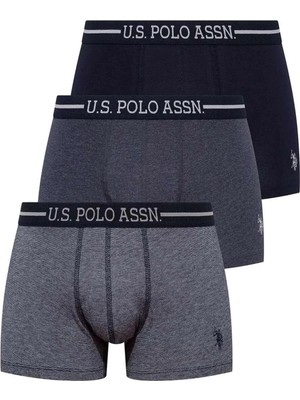 U.s. Polo Assn. Lacivert-Melanj-Lacivert Büyüleyici Tasarım Boxer Seti - ILC2.80B30D6BFOX-LAC