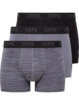 U.s. Polo Assn. Erkek Antrasit-Siyah-Baskılı 3 Lü Kutulu Boxer - Çoklu Renk - ILC2.80E50I5M
