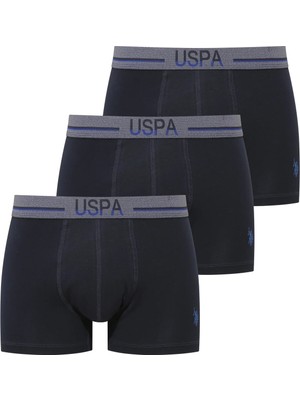 U.S. Polo Assn. Erkek Iç Giyim 3'lü Kutulu Ürün Düz Renk Lacivert Modal Kumaş - Çoklu Renk - ILC2.80H58T6-FLAC