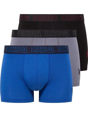 U.s. Polo Assn. Erkek Antrasit-Saks-Siyah Kutulu 3 Lü Boxer - Çoklu Renk - ILC2.80O51C8Q