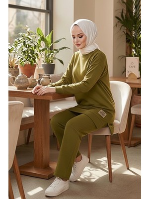 İlkimay.com Arma Detaylı Ikili Takım 1730 - Yağ Yeşili